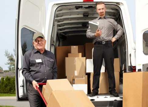 Removal team helping with a home move in Woolwich