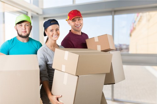 Residential moving service in Woolwich near apartment buildings