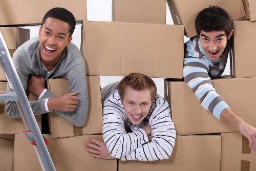 Packed moving boxes and checklist for preparing a Woolwich house move