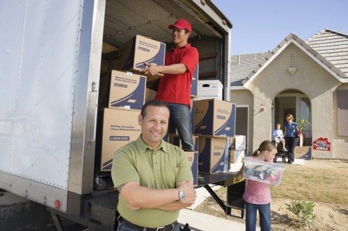 Fragile items and packing materials used for a Woolwich removal