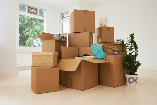 Worker handling items carefully during a move